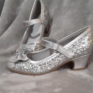 Silver Glitter Mary Jane Heels